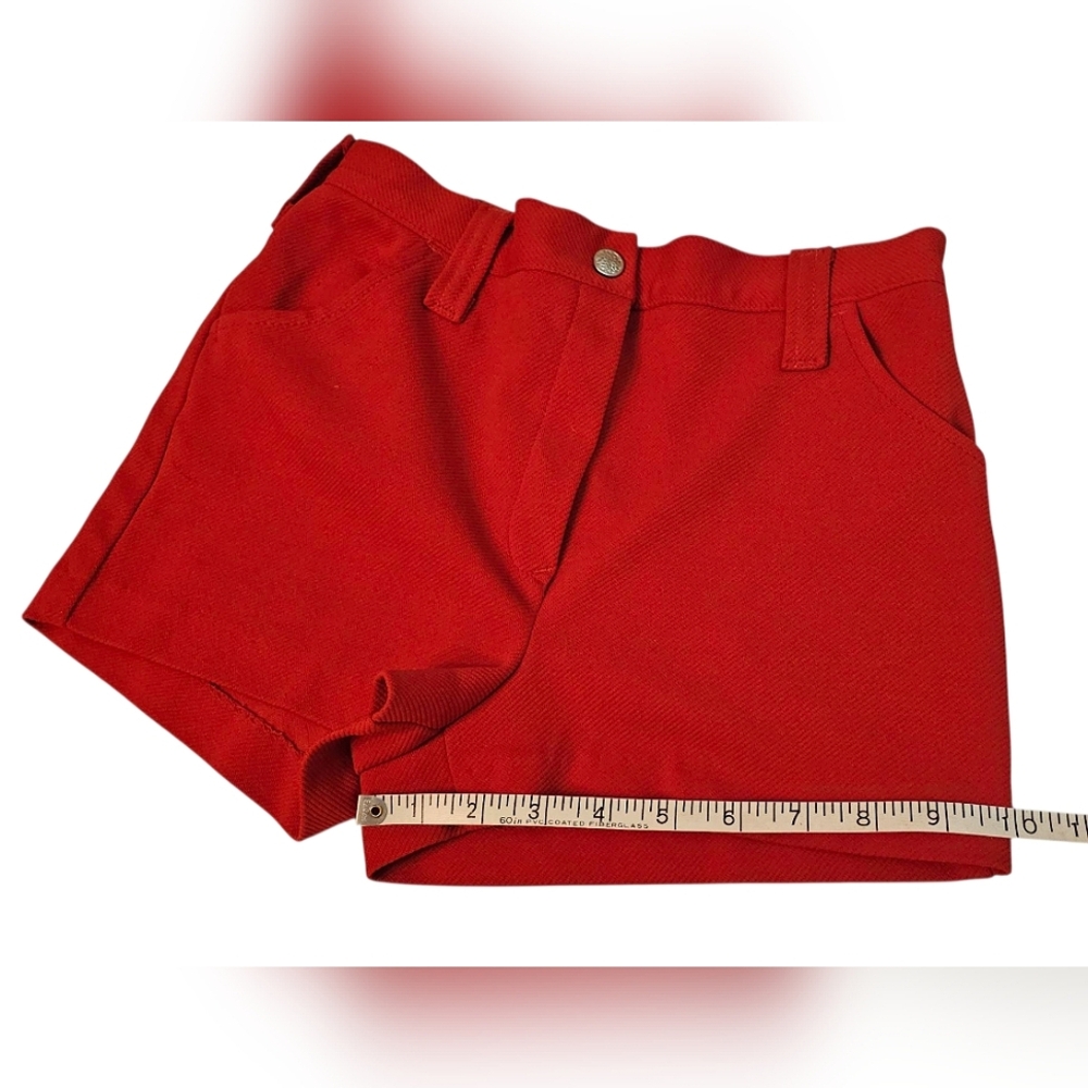 Vintage 70s Sears Women's High Waist Red Shorts Size 7 - Picture 10 of 10